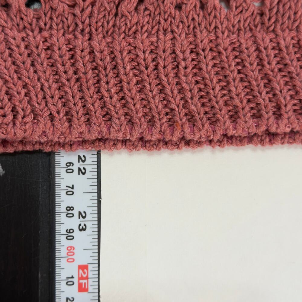 Zara Womens Dusty Rose Crochet Open Knit Hoodie Sweatshirt M NEW Unlined - Picture 10 of 11